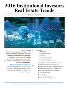 2016 Institutional Investors Real Estate Trends