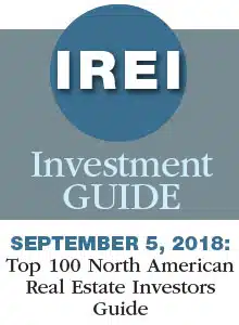 September 5, 2018: Top 100 North American real estate investors