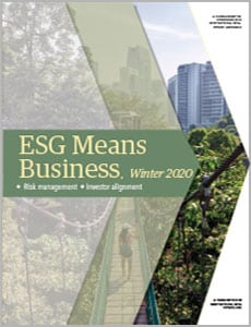 ESG Means Business, Winter 2020